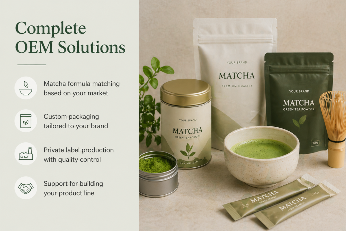 Private Label 8 Complete OEM matcha Solutions