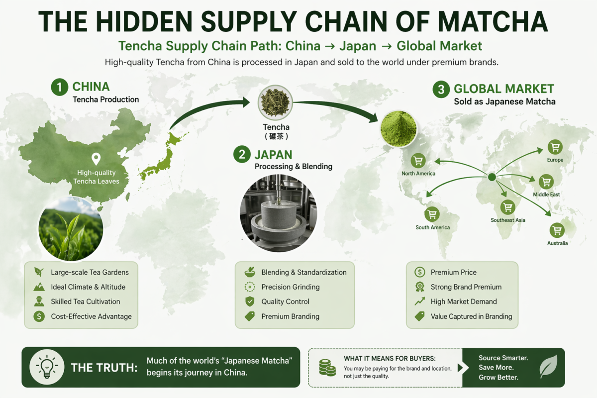 China vs Japan Matcha: What Buyers Need to Know 3 matcha supply chain china japan global